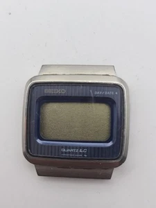 Cuarzo vintage Seiko LC fecha hora F033-5010 necesita batería y correa - Imagen 1 de 13