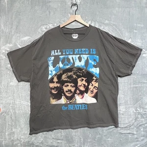 The Beatles All You Need Is Love T-Shirt 3XL Gray Graphic Tee Music Fan Shirt - Picture 1 of 11