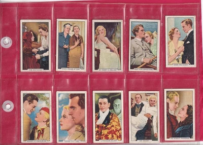 GALLAHER - FAMOUS FILM SCENES - 10 CARDS - LOW NOS. - Image 1 of 2