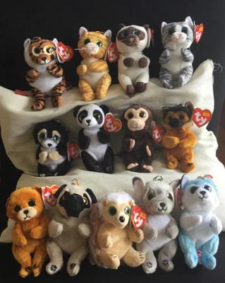 W-F-L  TY Beanie Bellies Schlüsselanhänger ca. 10 cm key clip Stofftier Glubschi - Bild 1 von 3