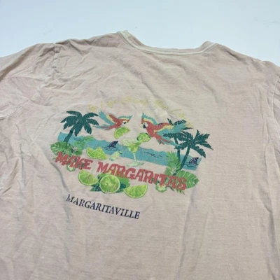 Margaritaville Shirt Mens Extra Large Tan Pocket Graphic Tee Make Margaritas - Image 1 of 4