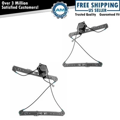 Juego de pares de reguladores de ventana eléctrica delanteros con motores para BMW E46 serie 3 4 puertas Foto 1 de 4