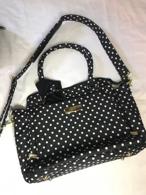 Bolso de pañales JuJuBe Duquesa a lunares blanco y negro con cambiador nuevo sin etiquetas Foto 1 de 4
