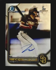 James Wood 2022 Bowman Cromato Auto 1° CPA-JWD Padres Nationals Prospect RC - Foto 1 di 2