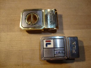 Dunhill & FILA Logo Men's Belt Buckles Vintage lot of 2 - Picture 1 of 8