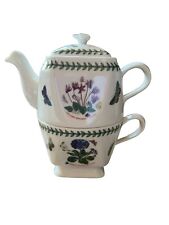 Portmeirion Botanical Garden Tea For One Square Shaped Pot & Cup Mug New In Box