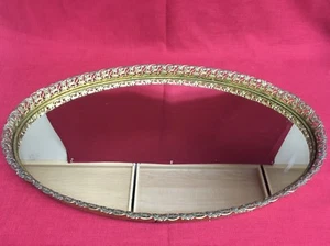 Antiguo Antiguo Ornamentado Opulento Espejo Cómoda Baño Joyería Reloj Bandeja Valet - Imagen 1 de 6