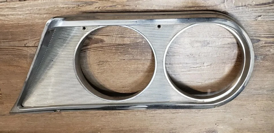 1964 Mopar Chrysler Newport New Yorker chrome Headlight Trim Bezel Left oem - Image 1 of 4