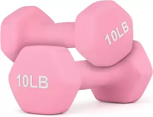 MADOG Dumbbell Set, Anti-Slip Neoprene Coated Hexagon Hand Weights for Home Gym - Picture 1 of 20