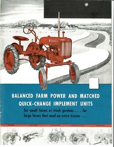 IH Farmall Cub Brochure 40 pages Implements Plows Planters Cultivators etc
