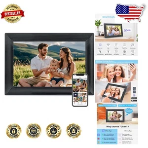Uhale 10.1 Inch WiFi Digital Photo Frame with HD Touch Screen - 16GB Storage - Picture 1 of 11