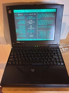 VINTAGE Dell Latitude XPi P75D laptop Pentium-75 8M RAM Win95 Works w/ LCD ISSUE - Picture 1 of 9
