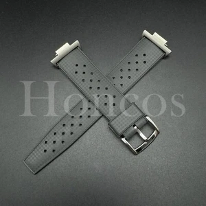 Gray Air Silicone Rubber Watch Band Strap Buckle Fits for Tissot PRX Adapter - Picture 1 of 4