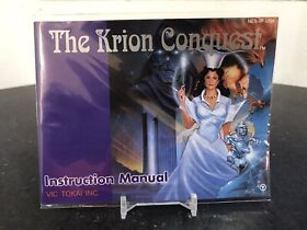 The Krion Conquest ( NES Nintendo ) Manual ONLY! ( Mint Condition ) SAFE SHIP!