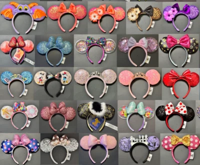 Diadema con lazo orejas de Minnie Mouse de Mickey Mouse de los parques de Disney colección variedades Foto 1 de 2