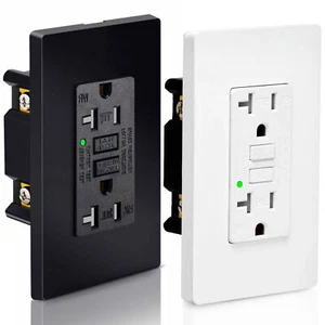 15/20 Amp GFI Outlet Tamper Resistan Weatherproof Wall Receptacle Plug Outdoor - Picture 1 of 22