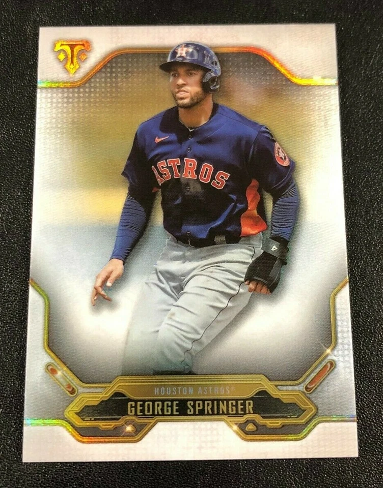 2020 Topps Triple Threads Thick Stock Base Card - GEORGE SPRINGER Astros #37 - Image 1 of 1