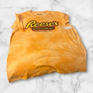NUEVO CON ETIQUETAS L 11/13 Logo tie dye camiseta corta Reeses Peanut Butter Cups jr halloween - Imagen 1 de 1