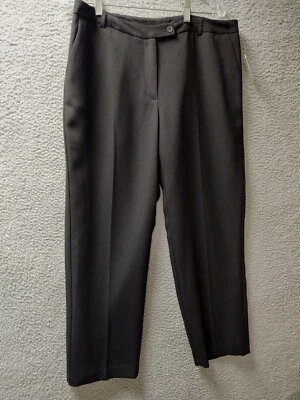 Pantalones de vestir Rena Rowan Essentials Petite para mujer talla 16 negros pierna acampanada nuevos con etiquetas Foto 1 de 4