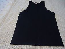 AAA Mens Athletic Muscle Sleeveless Black Tank Top Shirt Sz Medium 100% Cotton