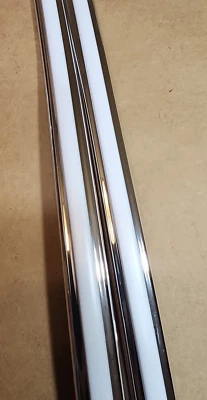 CLÁSSICO VINTAGE CROMADO BRANCO CORPO LATERAL MOLDURA ACABAMENTO PORTA PARA-LAMA 5/8" - Imagem 1 de 4