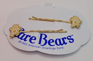 Vintage 1983 Care Bears American Greetings Corp. 2 Bobby Pins Barrette Hair Clip - Picture 1 of 5