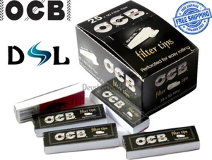 OCB Roach Filter Tips Perforated For Easy Rolling Papers FULL BOX of 25 BOOKLETS - Picture 1 of 1