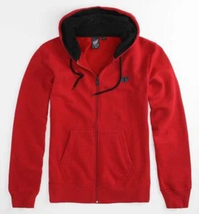 FOX RACING MR. CLEAN ROTER KAPUZENPULLOVER ROTER REISSVERSCHLUSS HERREN JUNGS FLEECKJACKE NEU $ 60 - Bild 1 von 1
