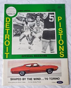 Vintage Detroit Pistons 1969-70 Magazine Program Cobo Arena Bing Dischinger - Picture 1 of 15