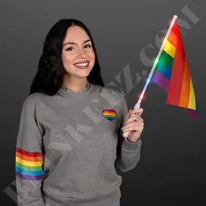 Banderas encendidas - Banderas intermitentes arco iris del Orgullo Gay LGBT *BANDERAS DEL ORGULLO GAY* ¡DIVERTIDAS! - Imagen 1 de 2