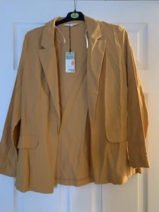 primark yellow / mustard blazer size 8 brand new - Picture 1 of 2