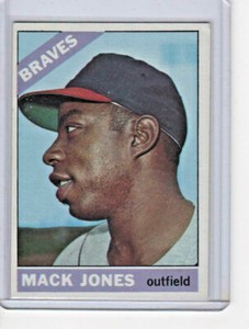 Mack Jones Atlanta Braves 1966 Topps Baseball Card #446 (SET BREAK) (C)