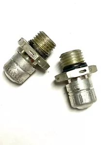 Lot Of 2 AN816-4 Fitting Drilled Rubber O-Ring Aluminum Aircraft AN4 - Picture 1 of 3