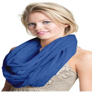 Royal Blue Mobius Infinity Scarf Snood Cowl Tube Moebius Shawl CJ Apparel *NEW* - Picture 1 of 12