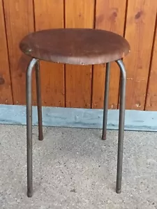 Hocker Metall Sitzhocker Vintage 60er Retro Industrie Design Denmark 60s - Bild 1 von 9