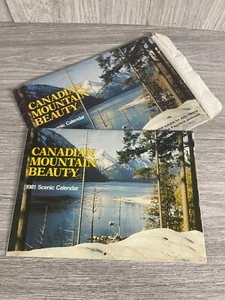 Canadian Mountain Beauty 1981 Scenic Calendar Vintage Calendar Clean - Picture 1 of 15