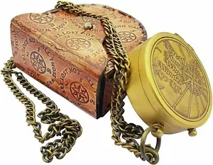 Estuche de cuero marítimo vintage con bolsillo de latón náutico regalos antiguos - Imagen 1 de 6