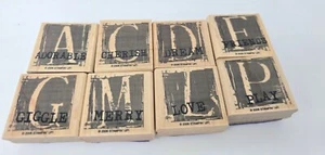 Stampin Up 2006 A Is for Entzückende 8 holzmontierte Gummistempel-Set ausverkauft - Bild 1 von 2