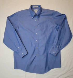 LL Bean Oxford Hemd Herren Größe Large Regular Knitterarm Einfarbig Blau - Bild 1 von 13