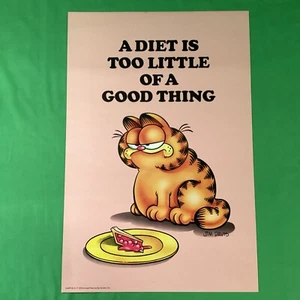 GARFIELD, Jim Davis, United Feature Syndicate poster 1978, Argus, DIET, Cat - Picture 1 of 11