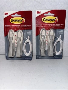 2 packs 3M Command Cord Bundlers Hooks with Adhesive Strips Damage Dree Hanging - Picture 1 of 5