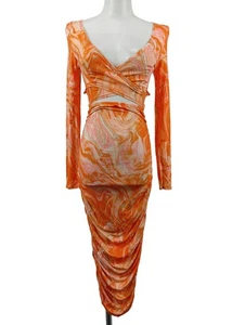 ASOS DESIGN Vestido cut out Mujeres Vestido Talla EU 36 naranja claro - Imagen 1 de 5