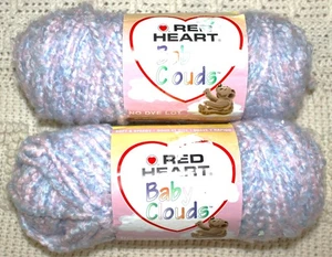 Red Heart BABY CLOUDS Yarn #9008 Cotton Candy - Lot of 2 100% Acrylic - Picture 1 of 2