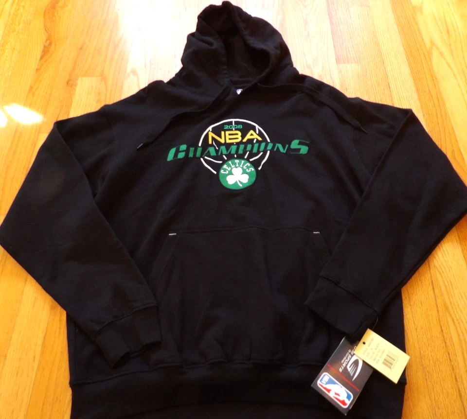 NEW G-III VINTAGE 2008 BOSTON CELTICS NBA CHAMPION HOODED SWEATSHIRT SIZE XL - Image 1 of 4