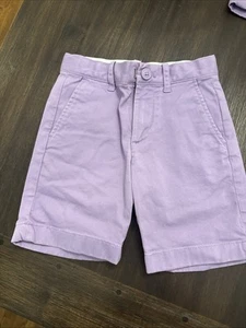 Crewcuts Shorts Boy’s Size 5 Cotton Adjustable Waist Preppy - Easter - Purple - Picture 1 of 6