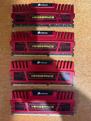 Corsair Vengeance 32GB (4×8GB) DDR3 1866MHz Desktop Memory – Red - Image 1 of 3