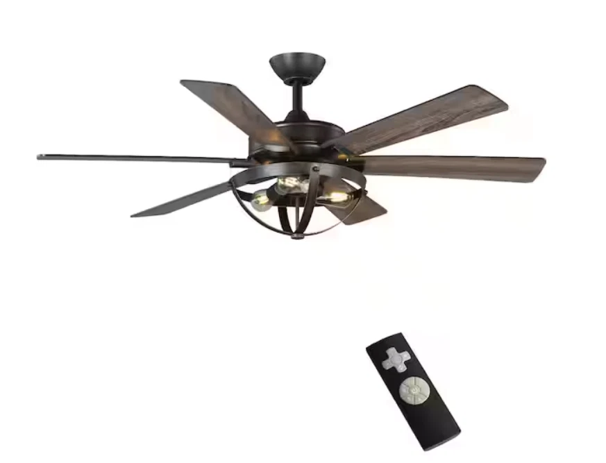 Home Decorators Woodbank 52 in. LED Indoor Aged Iron Ceiling Fan with Light - Image 1 of 1