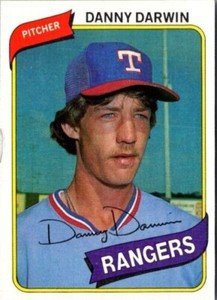 1980 Topps #498 Danny DARWIN  Pitcher  Texas RANGERS  VG  FREE shipping