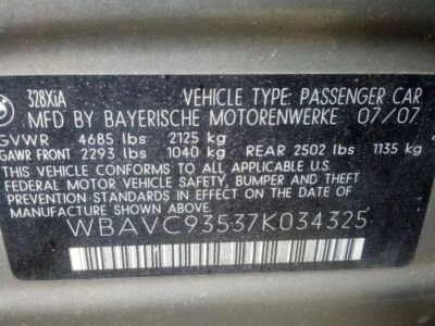 Espejo retrovisor lateral del conductor sedán eléctrico mercado de Canadá para BMW 323i 1282883 06-08 Foto 1 de 4
