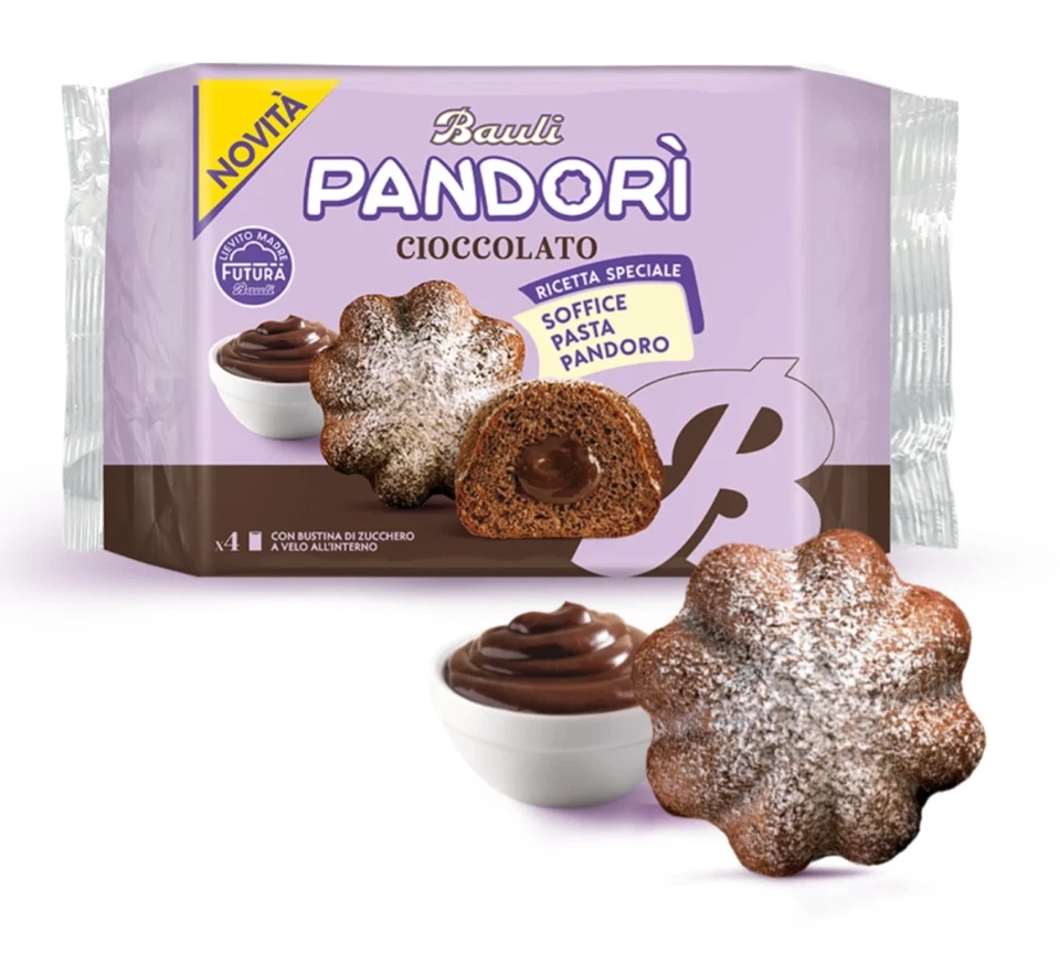 BAULI Pandorì Pandori Soffice Cioccolato 4 monoporzioni Novità Merenda Dolci